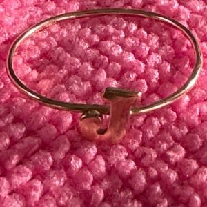 Zoë Chicco 14K Initial Stacking Ring "J"